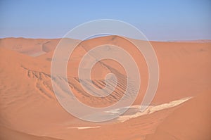 Top of Dune 45 Big Daddy Sand Dune namibia Afrika Blue Sky