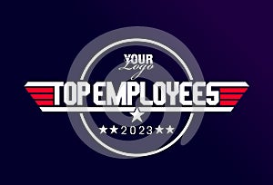 Top Employees 2023 vector typography