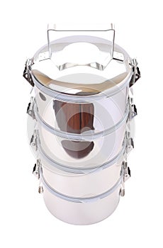 Top face metal tiffin carrier