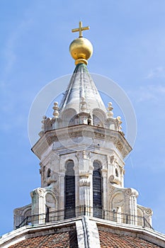 Top of Famous Santa Maria del Fiore cathedral, Florence, Italy