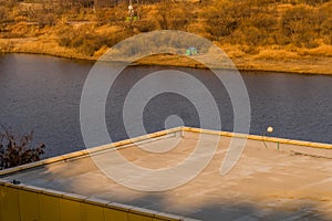 Top of flat top roof