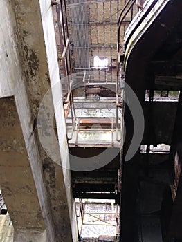 Top floor of abandoned new orleans power plant on market street
