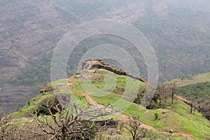 Top of fort situated at mountain top