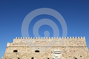Top of fortress Koules in Heraclion on Crete