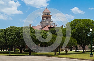 A Romanesque style courthouse in Gonzales Texas photo