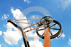 Top of goods yard crane.