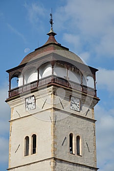 Top of guarding tower on city of Roznava in Slovakia