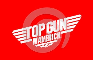 Top Gun Maverick typography monogram. Topgun lettering