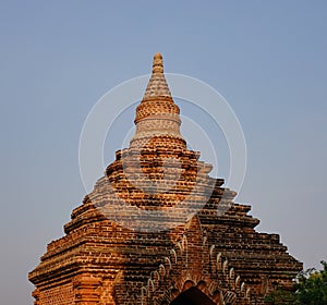 Top of the Guni temple in Bagan