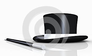 Top hat and conjuring stick