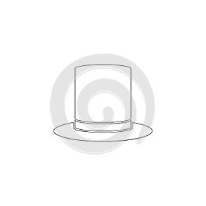 Top hat. flat vector icon