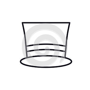 Top hat icon vector sign and symbol isolated on white background, Top hat logo concept