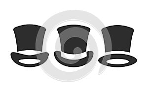 Top hat vector icon