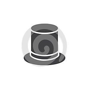 Top hat vector icon