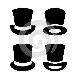 Top hat vector icon