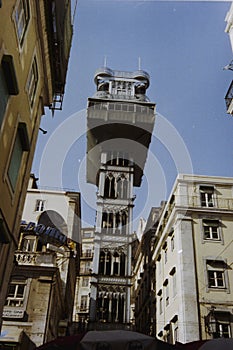 Top-heavy building in Lisbon, Porrtugal