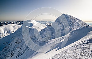 Top of hill Chopok in Low Tatras mountains, Slovakia