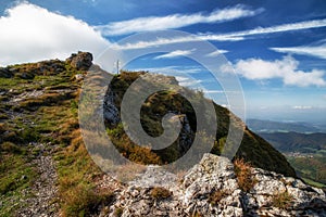 Vrchol kopce Klak na Slovensku