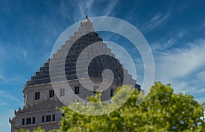 Top of a historic Miami Dade County Courthouse Building