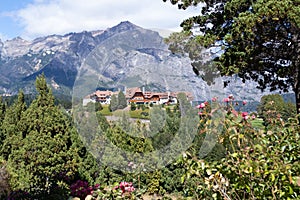 Top horizontal view of the Llao Llao Hotel in Bariloche, Argentina