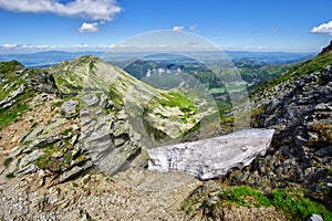 On top of Hruba Kopa mountain at West Tatras