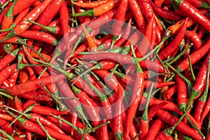 top iew of red chilli pepper background