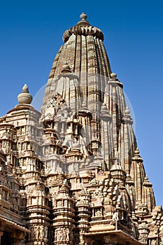 Top of Kandariya Mahadeva Temple, Khajuraho, India, UNESCO site