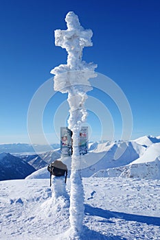 Top of Kopa Kondracka during winter, Zakopane, Tatry mountains, Poland