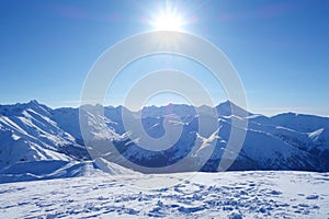 Top of Kopa Kondracka during winter, Zakopane, Tatry mountains, Poland