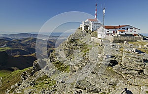 Top of La Rhune mountain in Atlantic Pyrenees