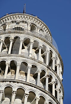 Top of leaning tower of Pisa