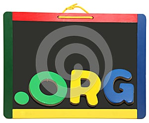 Top Level Domain Dot ORG On Chalkboard