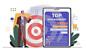 Top management vector concept