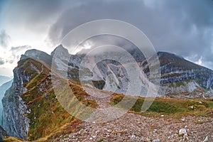 Top Mangart in the Triglav National Park