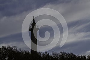 Top of the Marquess of Anglesey\'s Column Llanfairpg, copyspace photo