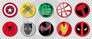 Top 10 Marvel Superheroes Logo