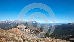 Top of Monarch Pass mountain top after riding tramway in the Rocky Mountains near Gunnison Colorado United States