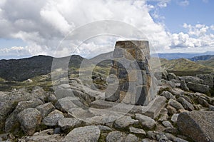 Top of Mount Kosciuszko. Australia. photo