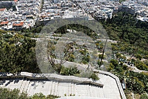 At the top of Mount Lycabettus, Athens in Greece