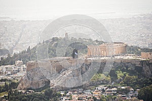 At the top of Mount Lycabettus, Athens in Greece