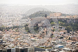 At the top of Mount Lycabettus, Athens in Greece