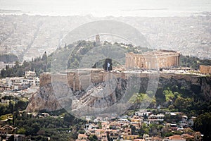 At the top of Mount Lycabettus, Athens in Greece