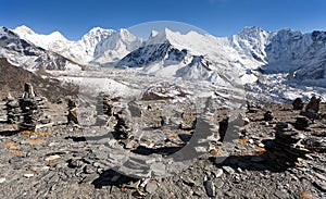 Top of mount Makalu, Kali Himal, beautiful mountain photo