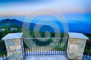 Top mount mitchell before sunset