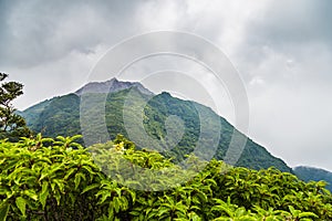 Top of Mount Unzen hiking trail in Kumamoto, Japan.