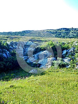 On top of the mountain Ay Petri in Crimea