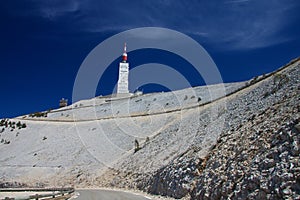 At top of the mountain Mont Ventoux