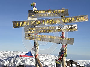 Top of Mt. Kilimanjaro, the roof of Africa photo