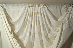 Top of muslin backdrop with folds