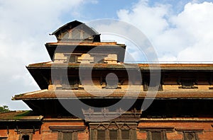 Top of the nine storey Basantapur Tower in Nasal Chowk Courtyard